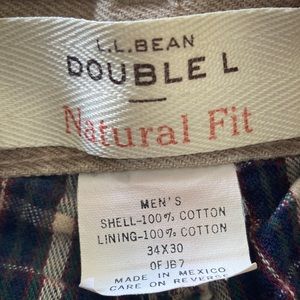 LL Bean flannel lined jeans